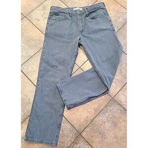 Lee Jeans Mens 38x32 Regular Fit Denim Straight Leg Vintage Gray Grunge Casual